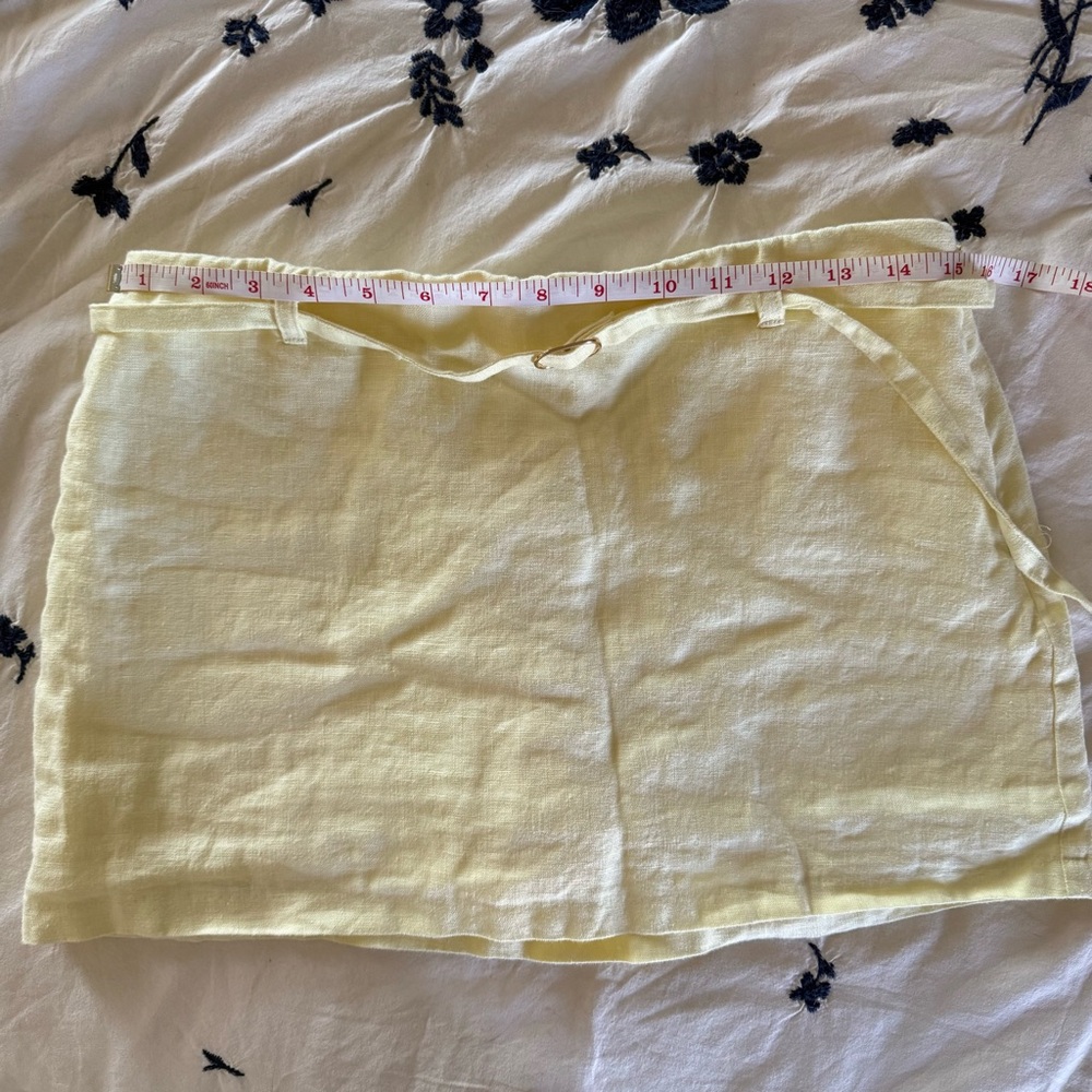 Abercrombie and fitch yellow linen skort - Picture 12 of 16